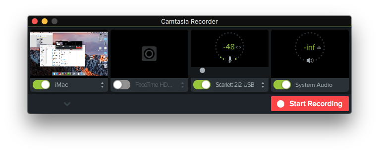 best settings for camtasia recorder